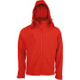 Heren Afneembare hooded softshell jas Red 4XL