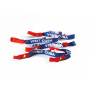 Polyester wristband with woven logo