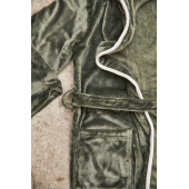 VINGA Louis luxe pluche RPET badjas maat S/M, groen