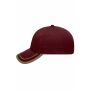 MB6501 6 Panel Piping Cap - burgundy/beige - one size