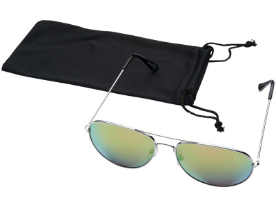 Aviator zonnebril met gekleurde spiegelglazen Aviator zonnebril met gekleurde spiegelglazen