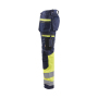 High Vis werkbroek met stretch en gereedschapszakken