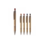 Ball pen bamboo and wheatstraw with stylus - Beige / Black