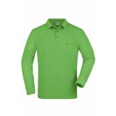 Men's Workwear Polo Pocket Longsleeve - lime-green - 6XL