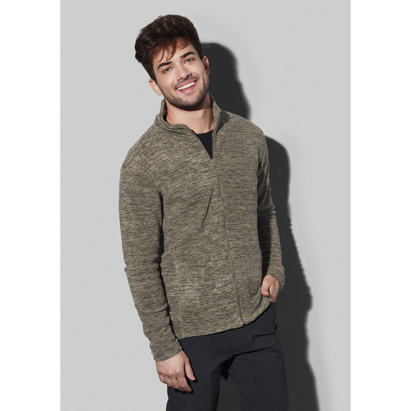 Stedman Melange Fleece Cardigan for him