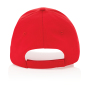 Impact 6 panel 190gr Recycled cotton cap with AWARE™ tracer, red