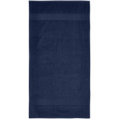 Charlotte 450 g/m² håndklæde i bomuld 50x100 cm - Marineblå
