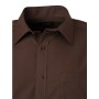Men's Shirt Shortsleeve Poplin - brown - 4XL