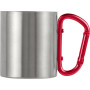 Stainless steel double walled mug Nella red