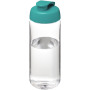 H2O Active® Octave Tritan™ 600 ml sportfles met klapdeksel - Transparant/Aqua blauw