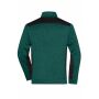 Men's Knitted Workwear Fleece Half-Zip - STRONG - - dark-green-melange/black - L