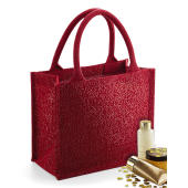 Shimmer Jute Mini Gift Bag - Natural/Gold - One Size