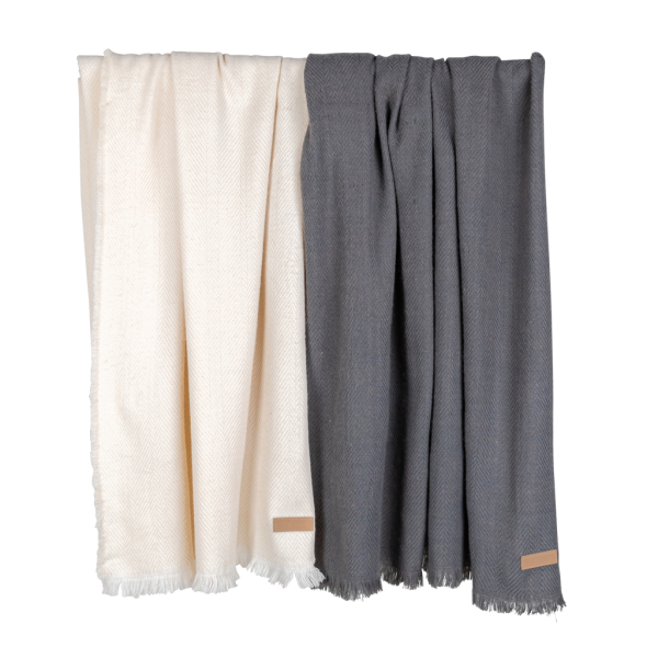 Ukiyo Aware™ Polylana® woven blanket 130x150cm, grey