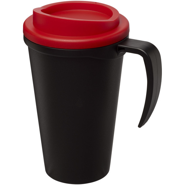 Americano® Grande 350 ml insulated mug - Solid black/Red