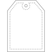 RFX™ H-12 reflecterende TPU hanger met label - Neongeel