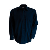 Men's easy-care polycotton poplin shirt Navy XS