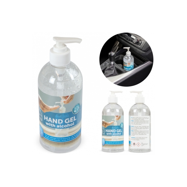 Hand cleaning gel met Alcohol 500ml - Transparant Wit