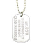 Aluminum Dog Tags with Long Ball Chains (Logo by Engraved)