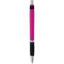 Turbo ballpoint pen with rubber grip - Magenta/Solid black