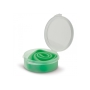 Herbruikbaar siliconen rietje in kunststof doosje - Licht Groen