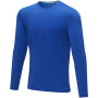 Ponoka biologisch heren t-shirt met lange mouwen - Blauw - XS