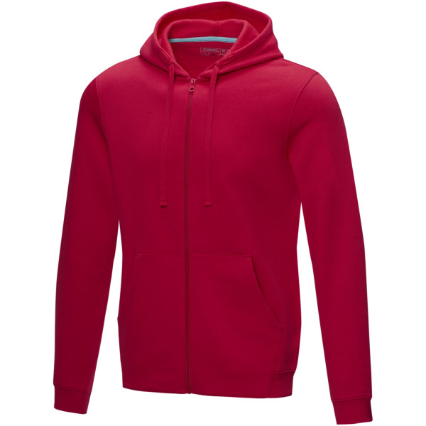 Ruby men’s GOTS organic GRS recycled full zip hoodie - Red - S