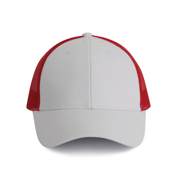 6-Panel-Trucker-Kappe White / Red One Size