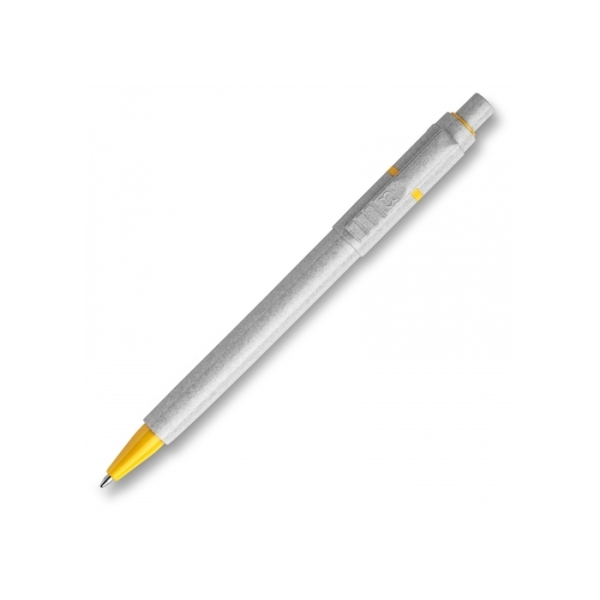Ball pen Baron Stone hardcolour - Grey / Yellow