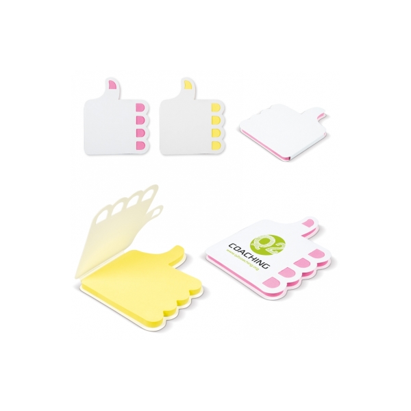Adhesive notes Thumbs-up - White / Yellow