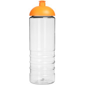 H2O Active® Treble 750 ml sportfles met koepeldeksel - Transparant/Oranje