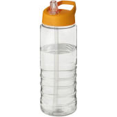 H2O Active® Treble 750 ml sportfles met tuitdeksel - Transparant/Oranje