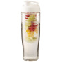 H2O Active® Tempo 700 ml sportfles en infuser met flipcapdeksel - Transparant/Wit