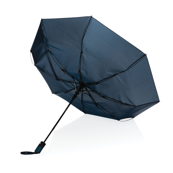 21" Impact AWARE™ RPET 190T mini auto open paraplu, donkerblauw
