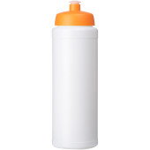 Baseline® Plus grip 750 ml sportfles met sportdeksel - Wit/Oranje