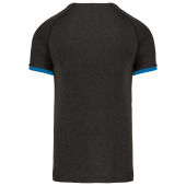 Sport-t-shirt Dark Grey Heather / Tropical Blue 3XL