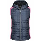 Ladies' Knitted Hybrid Vest - pink-melange/anthracite-melange - S