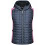 Ladies' Knitted Hybrid Vest - pink-melange/anthracite-melange - S
