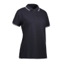 Contrast polo shirt | stretch | women - Navy, 3XL