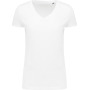 Dames-t-shirt Supima® V-hals korte mouwen White S