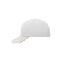 MB6112 6 Panel Raver Sandwich Cap - white/orange - one size