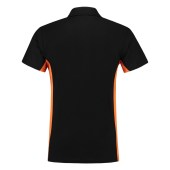 Poloshirt Bicolor Borstzak 202002 Black-Orange 4XL