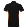 Poloshirt Bicolor Borstzak 202002 Black-Orange XL