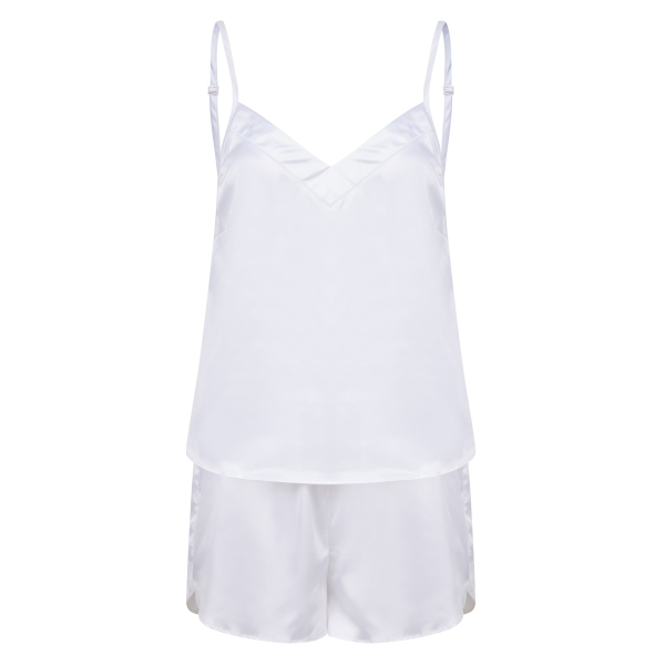 Pyjama bestaande uit een topje en short White XS/S