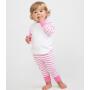 Baby/Toddler Striped Pyjamas, Navy/White, 0-6, Larkwood