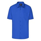 Men's Business Shirt Short-Sleeved - royal - 4XL
