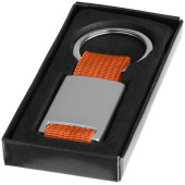 Alvaro nyckelring med tyg - Orange/Silver