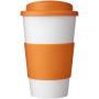 Americano® 350 ml geïsoleerde beker met handvat - Wit/Oranje Americano® 350 ml geïsoleerde beker met handvat - Wit/Oranje