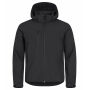 Classic hoody softshell jacket zwart 5xl