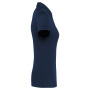 Damespolo korte mouwen van jersey Navy XXL