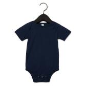 Bella Baby Jersey Short Sleeve Bodysuit, Navy, 6-12, Bella+Canvas